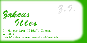 zakeus illes business card